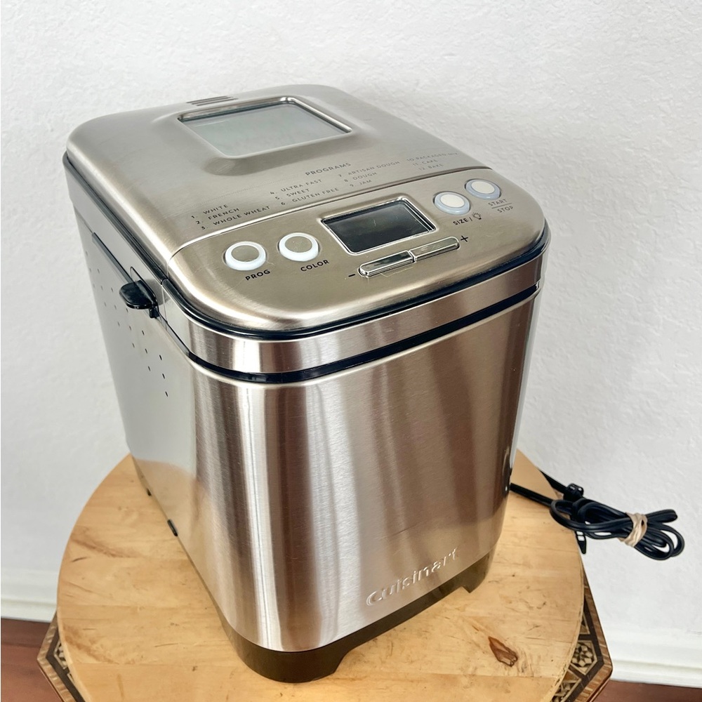 Cuisinart CBK-110 Stainless Steel Bread Machine 12 Settings LCD Gluten-Free